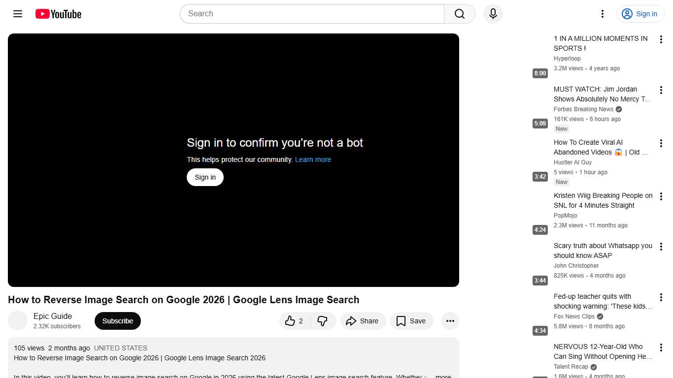 How to Reverse Image Search on Google 2026 Google Lens Image Search - YouTube
